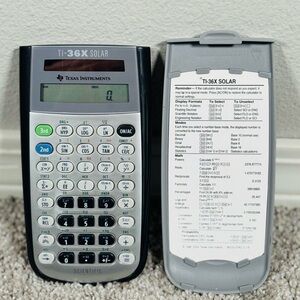Texas Instruments TI-36X Solar Calculator - Black / Gray School College Calculus